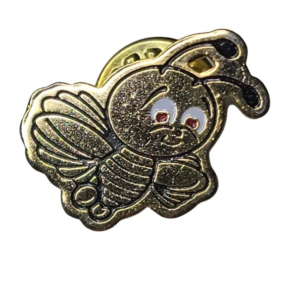 Jewelry - Vintage Love bug Hearts Gold Tone Lapel Pin Honey Bee Bumblebee
